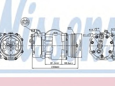 Compresor, climatizare FORD GALAXY (WGR) (1995 - 2006) NISSENS 89040 piesa NOUA