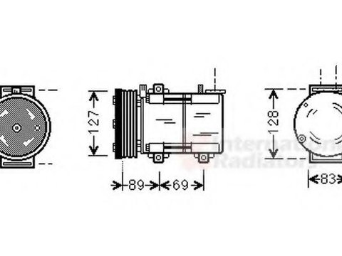 Compresor, climatizare FORD MONDEO (GBP), FORD MONDEO combi (BNP), FORD MONDEO Mk II (BAP) - VAN WEZEL 1800K322