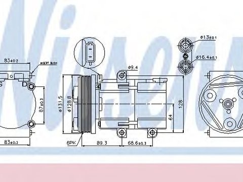 Compresor, climatizare FORD MONDEO II (BAP) (1996 - 2000) NISSENS 89068 piesa NOUA