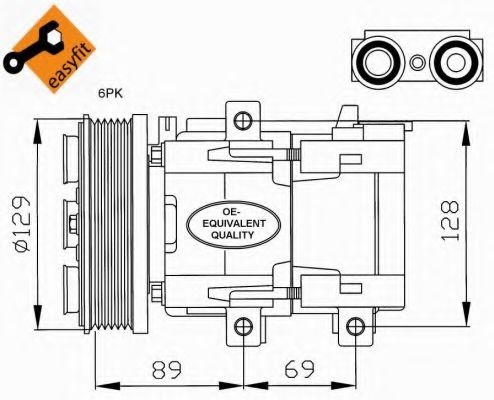 Compresor, climatizare FORD MONDEO II (BAP) (1996 - 2000) NRF 32212 piesa NOUA