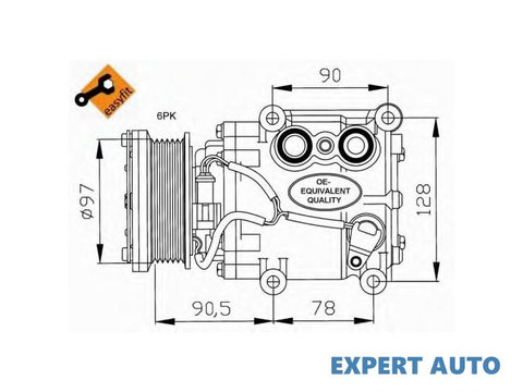 Compresor, climatizare Ford TRANSIT CONNECT (P65_, P70_, P80_) 2002-2016 #3 1064354