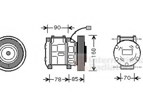 Compresor, climatizare HONDA ACCORD Mk IV (CB), HONDA ACCORD Mk IV cupe (CB, CC), HONDA ACCORD Mk IV combi (CB) - VAN WEZEL 2500K019