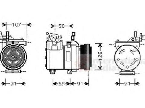 Compresor, climatizare HYUNDAI AVANTE limuzina (XD), HYUNDAI AVANTE (XD), HYUNDAI LAVITA (FC) - VAN WEZEL 8200K161