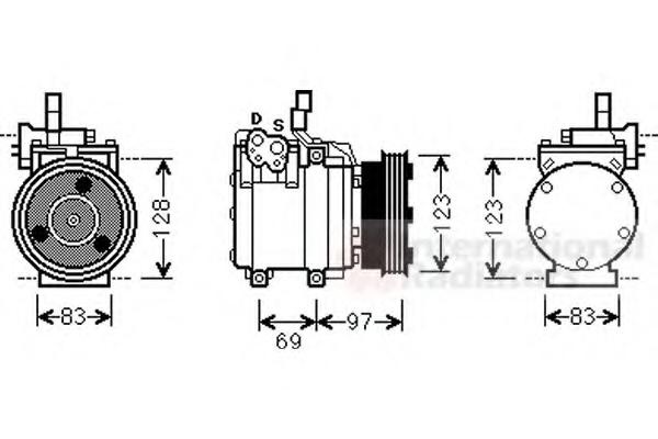 Compresor, climatizare HYUNDAI EXCEL I (X3-), HYUNDAI LANTRA (J-1), HYUNDAI LANTRA Mk II combi (J-2) - VAN WEZEL 8200K065