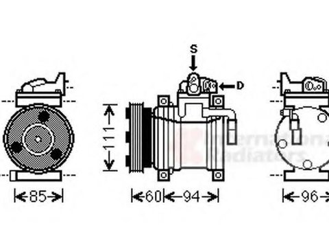 Compresor, climatizare HYUNDAI i10 (PA) - VAN WEZEL 8200K217