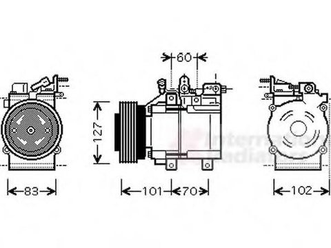Compresor, climatizare HYUNDAI SONATA Mk III (EF), HYUNDAI GRANDEUR (XG), HYUNDAI TRAJET (FO) - VAN WEZEL 8200K123