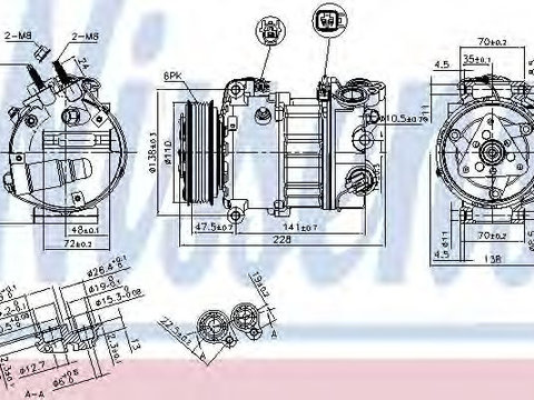 Compresor, climatizare JAGUAR XF (CC9) (2008 - 2015) NISSENS 890124 piesa NOUA