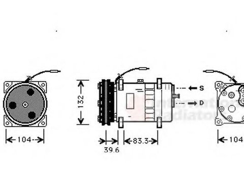 Compresor, climatizare JAGUAR XJ (XJ 40, 81) - VAN WEZEL 7700K024