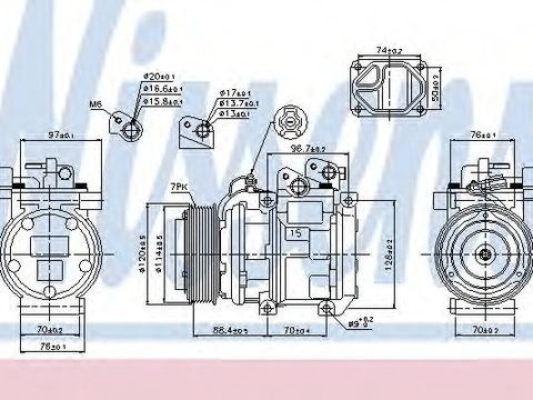 Compresor, climatizare KIA SORENTO I (JC) (2002 - 2009) NISSENS 89301 piesa NOUA
