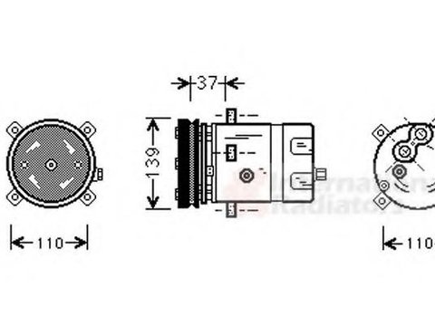 Compresor, climatizare LANCIA DEDRA (835), LANCIA DELTA Mk II (836), FIAT TEMPRA (159) - VAN WEZEL 1700K198