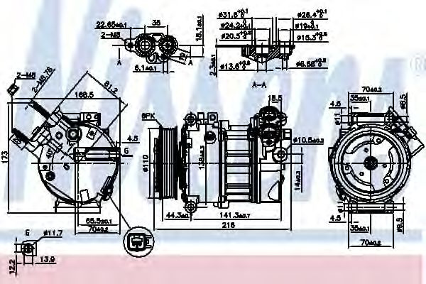 Compresor, climatizare LAND ROVER RANGE ROVER SPORT (LS) (2005 - 2013) NISSENS 890123 piesa NOUA