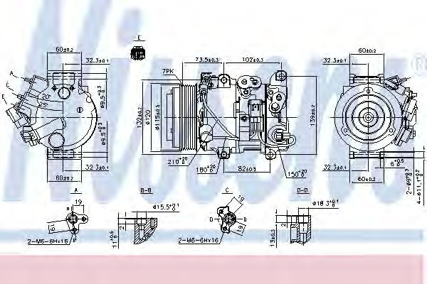 Compresor, climatizare LEXUS RX (MHU3, GSU3, MCU3) (2003 - 2008) NISSENS 890158 piesa NOUA