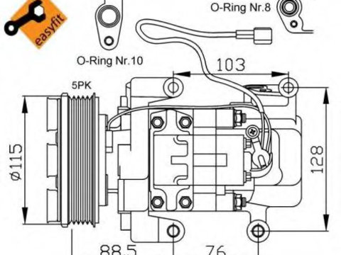 Compresor, climatizare MAZDA 5 (CR19) (2005 - 2016) NRF 32681G piesa NOUA