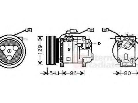 Compresor, climatizare MAZDA ATENZA (GG), MAZDA ATENZA hatchback (GG), MAZDA ATENZA combi (GY) - VAN WEZEL 2700K233