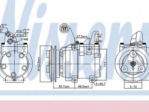 Compresor, climatizare MAZDA BT-50 (CD, UN) (2006 - 2016) NISSENS 890059 piesa NOUA