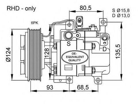 Compresor, climatizare MAZDA CX-7 (ER) (2006 - 2016) NRF 32408 piesa NOUA