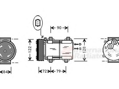 Compresor, climatizare MAZDA TRIBUTE inchis (EP), FORD ESCAPE - VAN WEZEL 1800K351