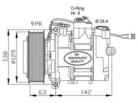Compresor, climatizare MERCEDES-BENZ E-CLASS (W210) (1995 - 2003) NRF 32413