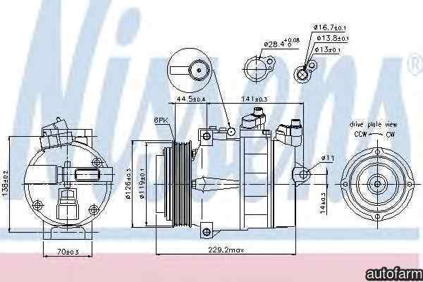 Compresor, climatizare MERCEDES-BENZ G-CLASS (W461) NISSENS 89022