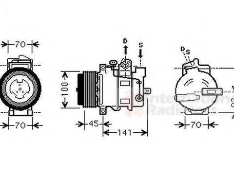 Compresor, climatizare MERCEDES-BENZ S-CLASS limuzina (W221), MERCEDES-BENZ R-CLASS (W251, V251) - VAN WEZEL 3000K428