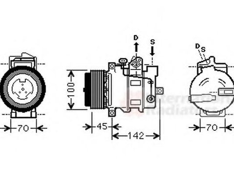 Compresor, climatizare MERCEDES-BENZ S-CLASS limuzina (W221) - VAN WEZEL 3000K430
