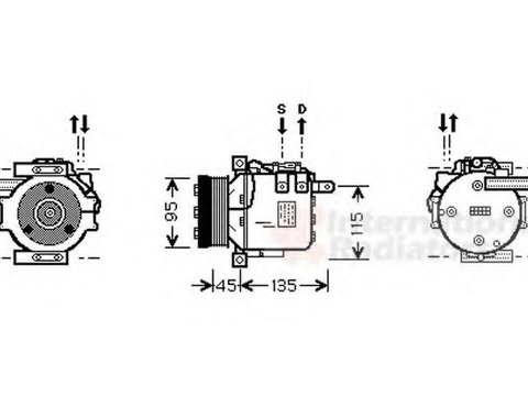 Compresor, climatizare MERCEDES-BENZ SL (R129), MERCEDES-BENZ SLK (R170) - VAN WEZEL 3000K456
