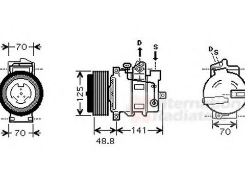 Compresor, climatizare MERCEDES-BENZ SLK (R171) - VAN WEZEL 3000K426