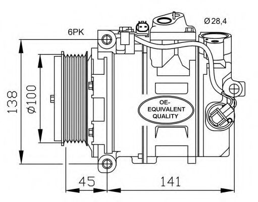 Compresor, climatizare MERCEDES CLC-CLASS (CL203) (2008 - 2011) NRF 32256 piesa NOUA