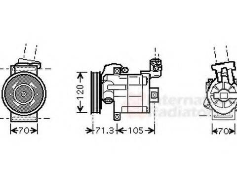 Compresor, climatizare NISSAN MARCH III (K12), NISSAN NOTE (E11) - VAN WEZEL 1300K306