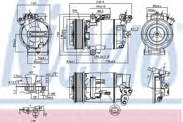 Compresor, climatizare NISSAN QASHQAI / QASHQAI +2 (J10, JJ10) (2007 - 2016) NISSENS 890015