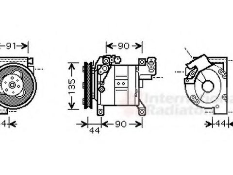 Compresor, climatizare NISSAN X-TRAIL (T30) - VAN WEZEL 1300K322