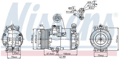 Compresor, climatizare OPEL ASTRA 2004-n/a NISSENS
