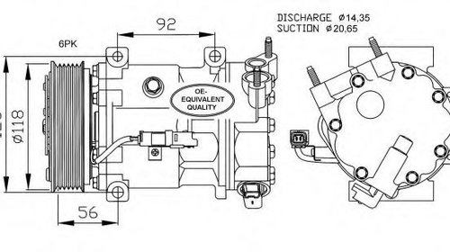 Compresor, climatizare PEUGEOT 207 SW (W