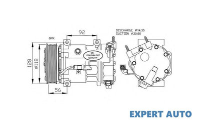 Compresor, climatizare Peugeot 307 Estate (3E) 200