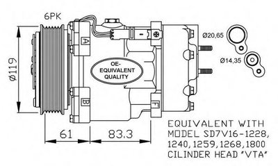 Compresor, climatizare PEUGEOT 307 SW (3H) (2002 -