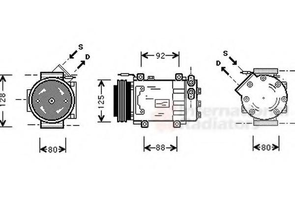 Compresor, climatizare RENAULT KANGOO (KC0/1_), RENAULT CLIO Mk II (BB0/1/2_, CB0/1/2_), RENAULT KANGOO Rapid (FC0/1_) - VAN WEZEL 4300K039