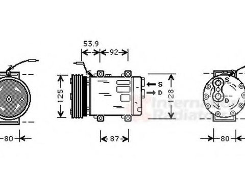 Compresor, climatizare RENAULT LAGUNA I I (B56_, 556_), RENAULT LAGUNA I Estate (K56_) - VAN WEZEL 4300K073