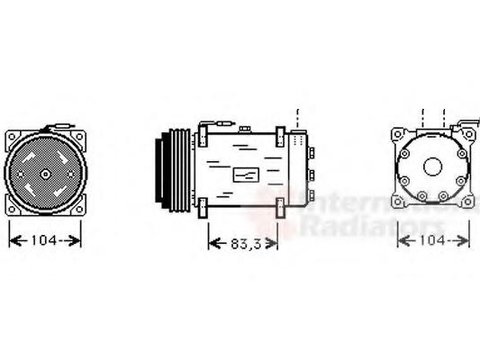 Compresor, climatizare RENAULT LAGUNA I I (B56_, 556_), RENAULT LAGUNA I Estate (K56_) - VAN WEZEL 4300K242