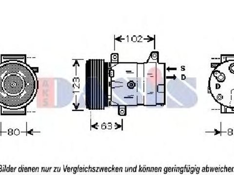 Compresor, climatizare RENAULT MASTER II Van (FD), RENAULT MASTER II platou / sasiu (ED/HD/UD), OPEL MOVANO caroserie (F9) - AKS DASIS 851884N