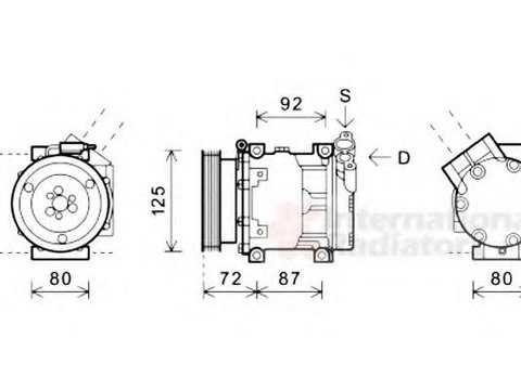 Compresor, climatizare RENAULT SYMBOL I (LB0/1/2_), DACIA LOGAN (LS_), DACIA LOGAN MCV (KS_) - VAN WEZEL 4300K479