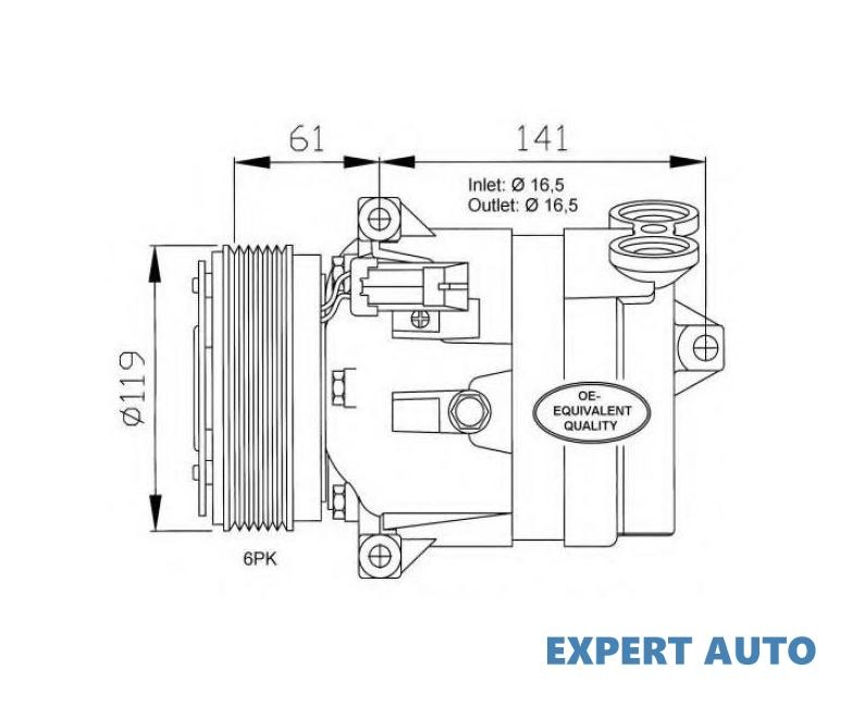 Compresor, climatizare Saab 9-5 combi (YS3E) 1998-2009 #3 01135240