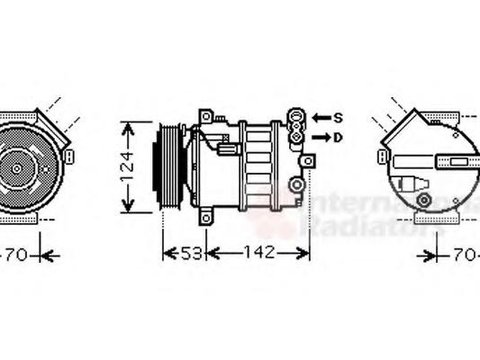 Compresor, climatizare SAAB 9-5 limuzina (YS3E), SAAB 9-5 combi (YS3E) - VAN WEZEL 4700K063