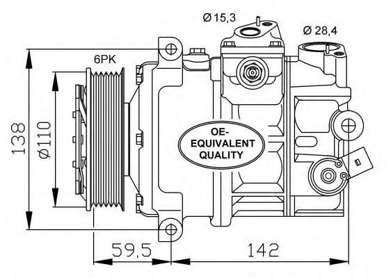 Compresor, climatizare SKODA OCTAVIA I Combi (1U5) (1998 - 2010) NRF 32147 piesa NOUA
