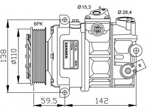 Compresor, climatizare SKODA OCTAVIA II Combi (1Z5) (2004 - 2013) NRF 32147G piesa NOUA