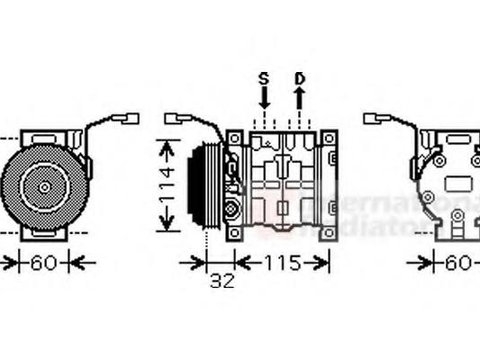 Compresor, climatizare SUZUKI AERIO combi (ER), SUZUKI AERIO (ER) - VAN WEZEL 5200K110