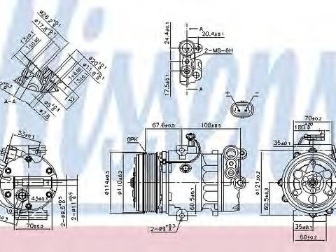 Compresor, climatizare SUZUKI IGNIS II (2003 - 2016) NISSENS 890388 piesa NOUA