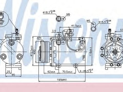 Compresor, climatizare SUZUKI SWIFT III (MZ, EZ) (2005 - 2016) NISSENS 89349 piesa NOUA