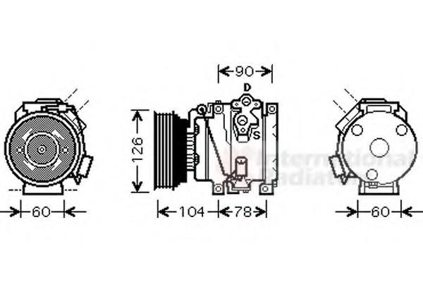 Compresor, climatizare TOYOTA AVENSIS (_T22_), TOYOTA AVENSIS Station Wagon (_T22_), TOYOTA AVENSIS Liftback (_T22_) - VAN WEZEL 5300K449