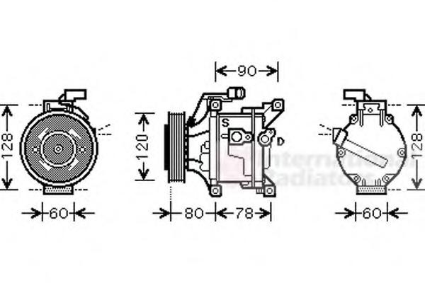 Compresor, climatizare TOYOTA RUNX (ZZE12_, NDE12_, ZDE12_), TOYOTA AXIO/ALTIS limuzina (_E12J_, _E12T_), TOYOTA COROLLA Combi (_E12J_, _E12T_) - VAN