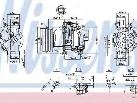 Compresor, climatizare TOYOTA YARIS (P1) (1999 - 2005) NISSENS 89554 piesa NOUA